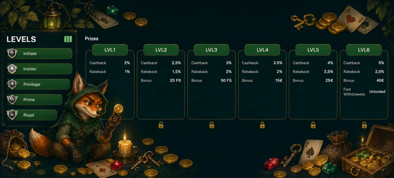 rivo casino vip levels